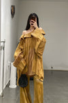 Mutedance 24 Spring/Summer Silk Wide Shoulder Top Series MD-MD24SS48-JIN PM117 Gold